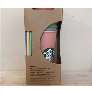 Starbucks Color Changing Cups Set w/ straws